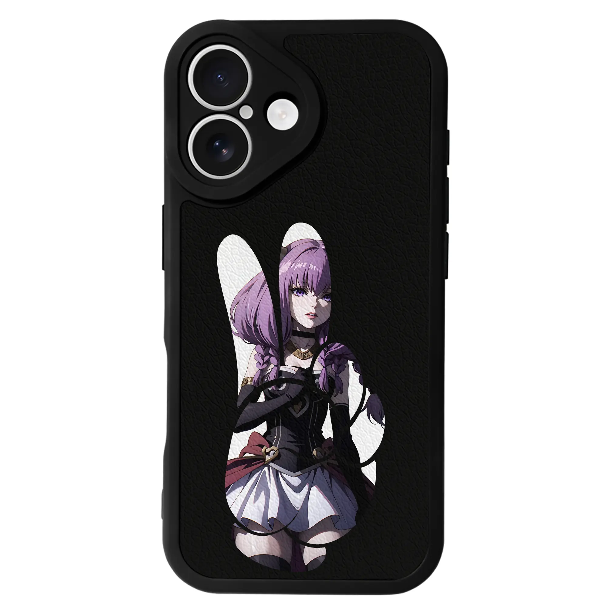 葬送のフリーレン（Frieren） グッズ,アウラ（Aura） - IPhone 16シリーズ対応 ・ シリコンスマホケース ・ レザー調 ・ 高精度フィット ・ 耐衝撃 ・ ワイヤレス充電対応 ・ 精密カット